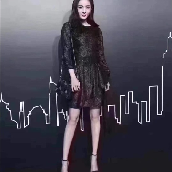 Michael Kors mini chain crossbody bag stud black leather NWT - Picture 11 of 12